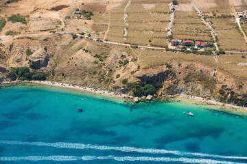 Pláže Pag - Sv. Marko - letecký pohled, ostrov Pag, Chorvatsko