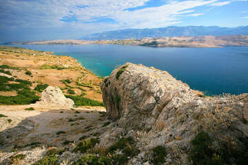 Pláže Pag - Sv. Marko, ostrov Pag, Chorvatsko