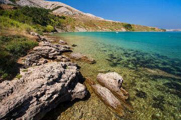 Pláže Pag - Sv. Marko, ostrov Pag, Chorvatsko