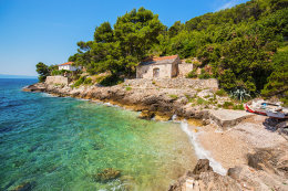 Apartmány Vlaho I - oblázková plážička, jižní zátoky, ostrov Hvar, Chorvatsko