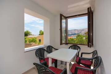 Apartmány Badem - terasa apartmánu A2, Baška, ostrov Krk, Chorvatsko