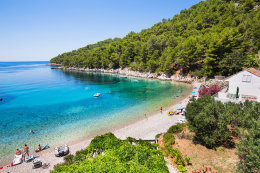 Apartmány Oleander - oblázková pláž, jižní zátoky, ostrov Hvar, Chorvatsko