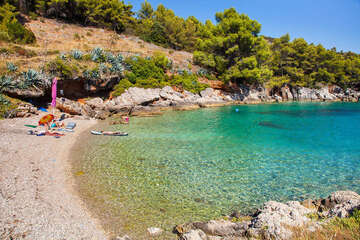 Apartmány Oaza I - pláž 50 m od domu, jižní zátoka ostrova Hvar, Chorvatsko