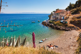 Apartmány Oaza I - pláž 50 m od domu, jižní zátoka ostrova Hvar, Chorvatsko