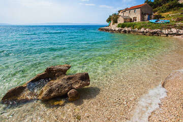 Apartmány Oaza I - pláž 100 m od domu, jižní zátoka ostrova Hvar, Chorvatsko