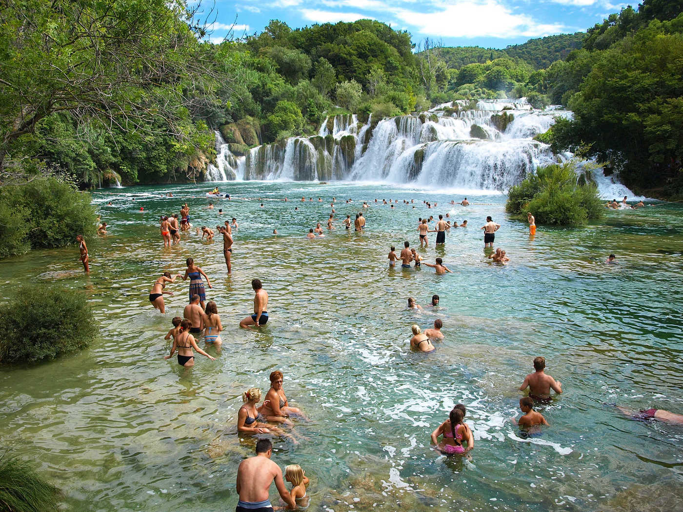 Dovolená na lodi - zastávka v NP Krka