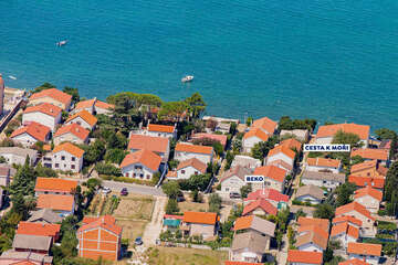 Apartmány Beko - letecký pohled, Vrsi, Zadarská riviéra, Chorvatsko