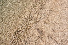 Vrsi - oblázková pláž Mulo, Zadarská riviéra, Chorvatsko