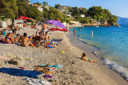 Promajna - pláže, Makarská riviéra, Chorvatsko