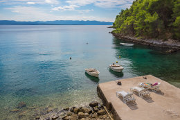 Apartmány Plaža - výhled z terasy A4, Hvar, Chorvatsko