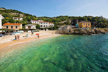 Apartmány Marta - písečná pláž 180 m od domu, Baška, ostrov Krk, Chorvatsko