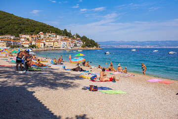 Moščenička Draga - pláže, Istrie, Chorvatsko