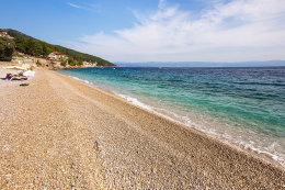 Moščenička Draga - pláže, Istrie, Chorvatsko