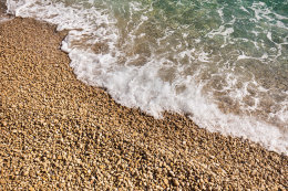 Pláže Moščenička Draga, Istrie, Chorvatsko