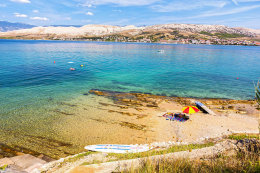 Apartmány Borka - pláž pod domem, město Pag, ostrov Pag, Chorvatsko