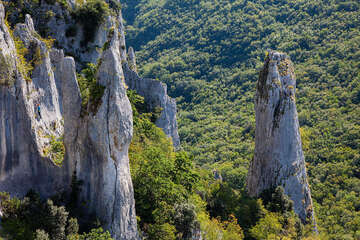 Přírodní park Učka - kaňon Vela Draga, Istrie, Chorvatsko