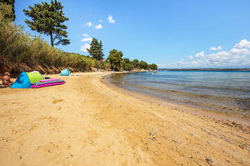 Mobilhome Klanac - písečná pláž Klanac 150 m od domku, Tkon, ostrov Pašman, Chorvatsko