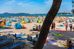 Pláže Vodice centrum, Vodice, Chorvatsko