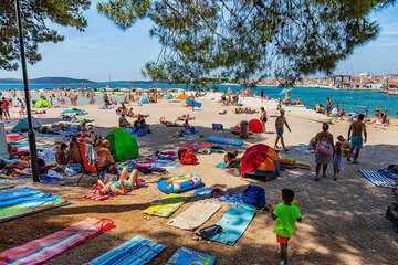 Pláže Vodice centrum, Vodice, Chorvatsko