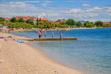 Pláž Lovetovo, Vodice, Chorvatsko