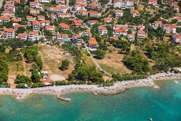 Pláže Blata - letecký pohled Vodice, Chorvatsko