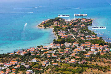 Casa del Sol - letecký pohled, Sukošan, Zadarská riviéra, Chorvatsko