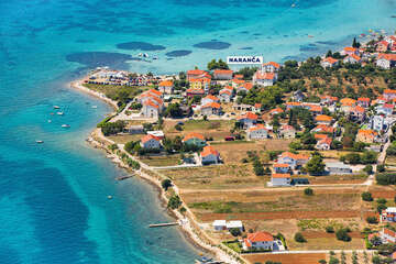 Apartmány Naranča - letecký pohled, Sukošan, Zadarská riviéra, Chorvatsko