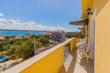 Apartmán Kornelija - balkon dostupný z první a druhé ložnice, Tkon, Pašman, Chorvatsko