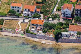 Apartmány Esperanza - letecký pohled na pláže, Tkon, ostrov Pašman, Chorvatsko