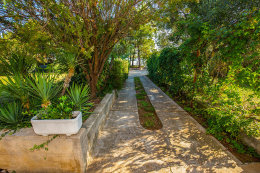 Apartmány Jelka - příjezdová cesta k domu, Tkon, ostrov Pašman, Chorvatsko