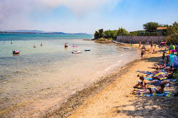 Apartmány Jelka - písečná pláž Klanac 100 m od domu, Tkon, ostrov Pašman, Chorvatsko