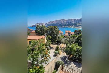 Studio A6 (výhled z okna) - apartmány Badem, Baška, ostrov Krk, Chorvatsko