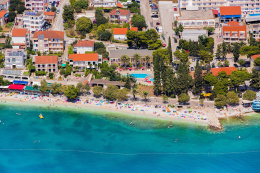 Gradac - letecký pohled, Makarská riviéra, Chorvatskov