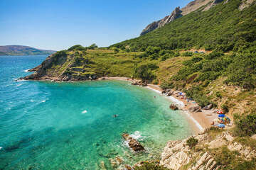 Pag-Bošana - pláže, ostrov Pag, Chorvatsko