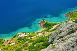 Pag-Bošana - pláže, ostrov Pag, Chorvatsko