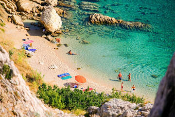 Pag-Bošana - pláže, ostrov Pag, Chorvatsko