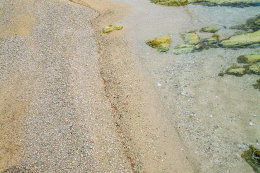 Orebić - písečná pláž Trstenica, Pelješac, Chorvatsko