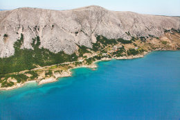 Pag-Bošana - pláže, ostrov Pag, Chorvatsko