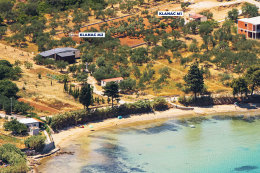 Tkon - letecký pohled, ostrov Pašman, Chorvatsko