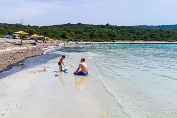 Písečná pláž Sakarun, Soline, Dugi Otok, Chorvatsko