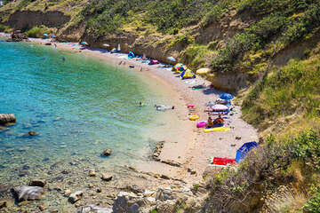 Apartmány Rajković - písčitooblázková pláž 200 m od domu, Pag-Bošana, ostrov Pag, Chorvatsko