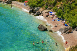 Apartmány Rajković - písčitooblázková pláž 200 m od domu, Pag-Bošana, ostrov Pag, Chorvatsko