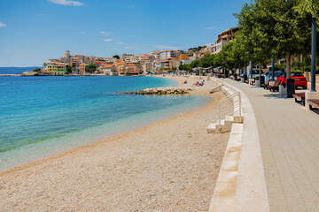 Apartmány Koni - oblázková pláž 130 m od domu - detail, Igrane, Makarská riviéra, Chorvatsko