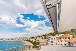 A6 - apartmány Duje - pohled z terasy, Igrane, Makarská riviéra, Chorvatsko