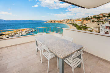 A6 - apartmány Duje - prostorná terasa (25 m²), Igrane, Makarská riviéra, Chorvatskotsko