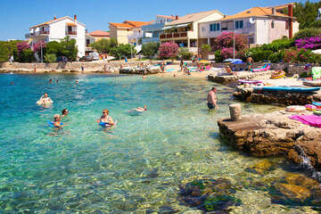 Apartmány Fran - oblázková pláž 300 m od domu, Mandre, ostrov Pag, Chorvatsko