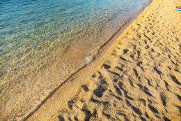 Stará Novalja - písečná pláž Planjka, ostrov Pag, Chorvatsko