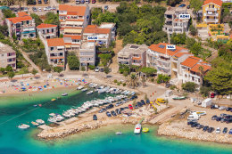 Apartmány Val - letecký pohled, Igrane, Makarská riviéra, Chorvatsko
