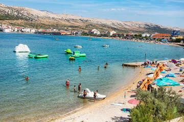 Apartmány Bepo - pláž 60 m od domu, město Pag, ostrov Pag, Chorvatsko