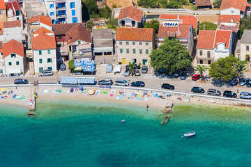 Apartmány Obala - letecký pohled, Zaostrog, Makarská riviéra, Chorvatsko